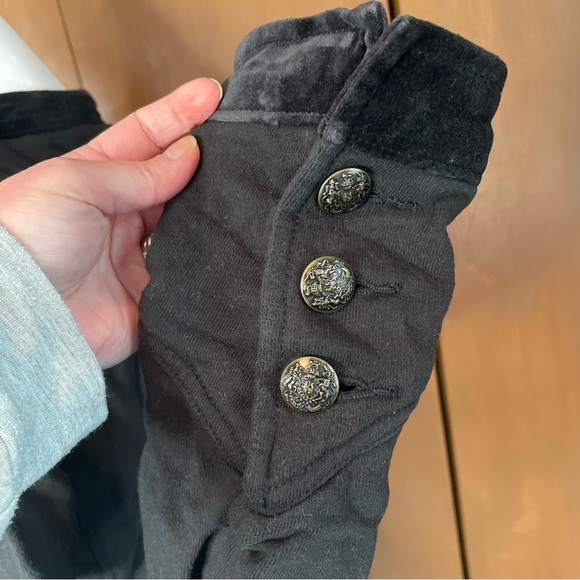 American Eagle Women’s Black Double Breasted Military Band Jacket Large - Picture 8 of 14